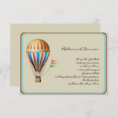 Vintage Heißluftballon Hochzeitssonne Probe Einladung (Vorne/Hinten)