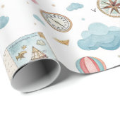 Vintage-Heißluftballon-Muster (1) Geschenkpapier (Rolleneckpunkt)