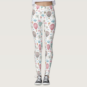 Vintage-Heißluftballon-Muster (1) Leggings