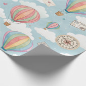 Vintage-Heißluftballon-Muster (2) Geschenkpapier (Ecke)