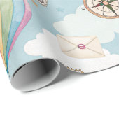 Vintage-Heißluftballon-Muster (2) Geschenkpapier (Rolleneckpunkt)