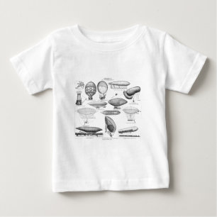Vintage-Heißluftballon Retro-Ballonvorlage Baby T-shirt