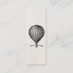 Vintage Heißluftballon Retro Luftschiff Ballons Mini Visitenkarte