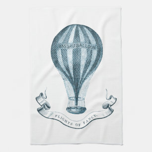 Vintage-Heißluftballon-Teetuch Handtuch