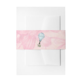Vintage Heißluftballonhochzeit Einladungsbanderole