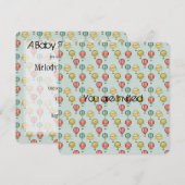 Vintage Heißluftballons Babydusche Einladung (Vorne/Hinten)