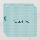 Vintage Heißluftballons Babydusche Einladung (Vorne/Hinten)