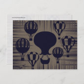 Vintage Heißluftballons bedrückte Grunge Postkarte (Vorne/Hinten)