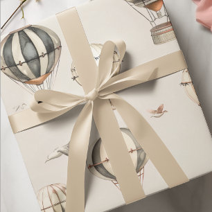 Vintage Heißluftballons Geschenkpapier