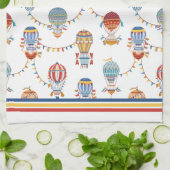 Vintage Heißluftballons Geschirrtuch (Gefaltet)