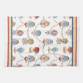 Vintage Heißluftballons Geschirrtuch (Horizontal)