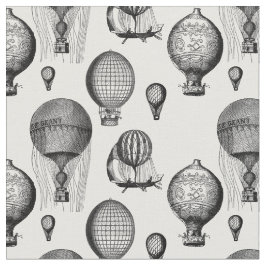 Vintage Heißluftballons in B&W Stoff
