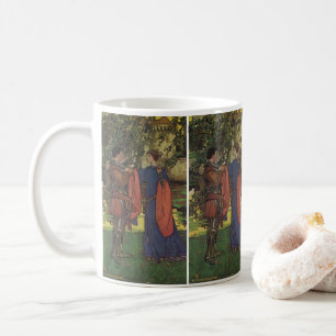 Vintage-Held Prinz Ritter Glänzende Rüstung Prinze Kaffeetasse