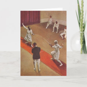 Vintage Helene Mayer Fencing-Bout-Karte Karte