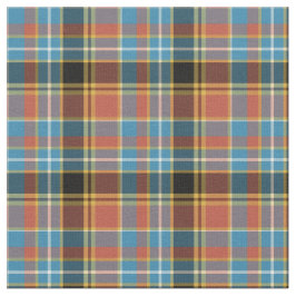 Vintage hellblaue, gebrannte Orange und Gold Stoff