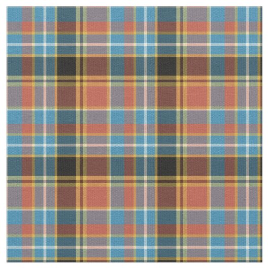 Vintage hellblaue, gebrannte Orange und Gold Stoff (Nahaufnahme)