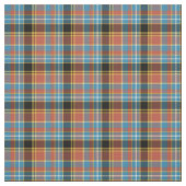 Vintage hellblaue, gebrannte Orange und Gold Stoff (Muster)