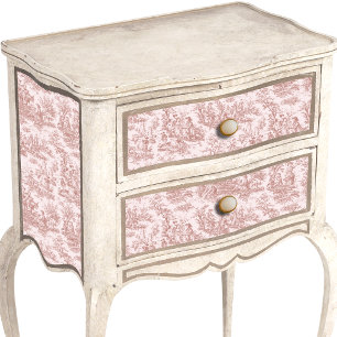 Vintage hellbraune Blumenstadt de jouy Seidenpapier