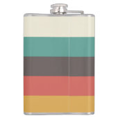 Vintage, helle Streifen Flachmann (Rückseite)