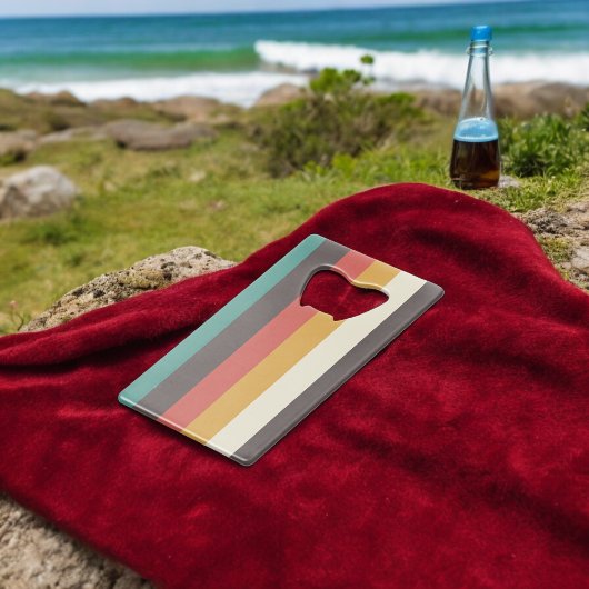 Vintage, helle Streifen Geldbeutel Flaschenöffner