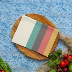 Vintage, helle Streifen Geschirrtuch