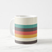 Vintage, helle Streifen Kaffeetasse (Vorderseite Links)