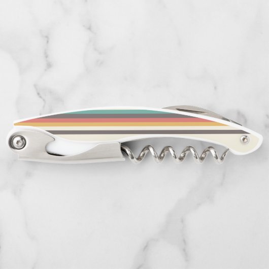 Vintage, helle Streifen Kellnermesser (Vorderseite)