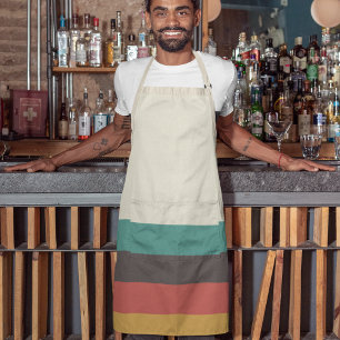 Vintage, helle Streifen Schürze