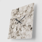 Vintage hellgraue Elfenbein-Rose Quadratische Wanduhr (Winkel)