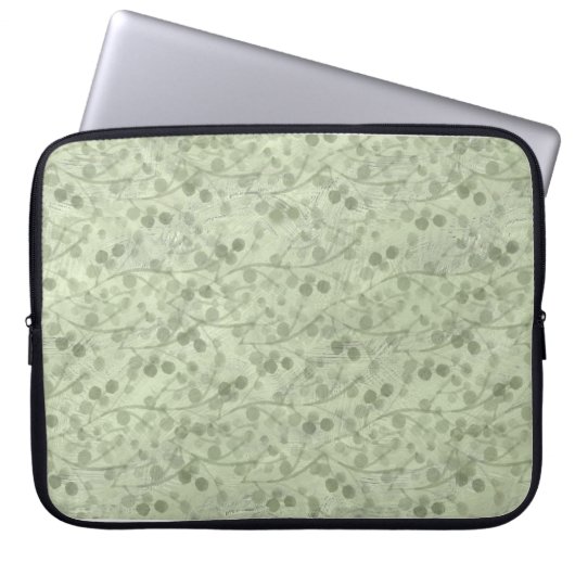 Vintage hellgrüne Blätter im verwitterten Cottagec Laptopschutzhülle (Vorderseite)