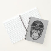Vintage-Helm-Affe Notizblock (Innenseite)