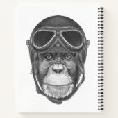 Vintage-Helm-Affe Notizblock (Rückseite)