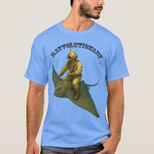 Vintage-Helmtaucher reitet auf einem riesigen Stac T-Shirt