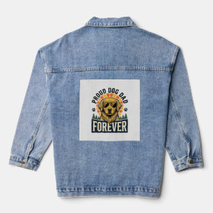 Vintage-Hemd für Hunde-Väter Golden Retriever Retr Jeansjacke