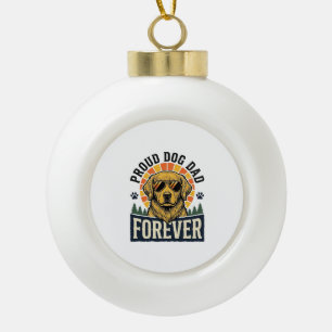 Vintage-Hemd für Hunde-Väter Golden Retriever Retr Keramik Kugel-Ornament