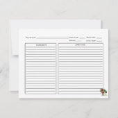 Vintage Hen in a Green Hat Recipe Card | (Rückseite)