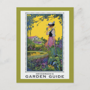 Vintage Henderson Gartenführer Postkarte