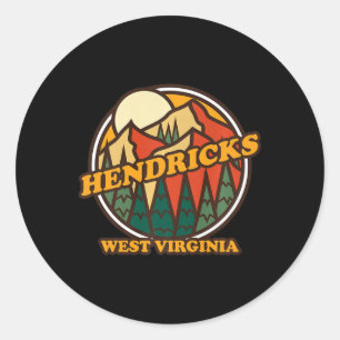 Vintage Hendricks West Virginia Bergwandern So Runder Aufkleber