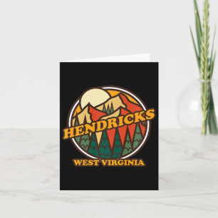 Vintage Hendricks West Virginia Mountain Wandern Karte