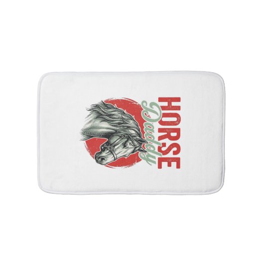 Vintage-Hengst-Daddy-Gravur Badematte (Vorderseite)