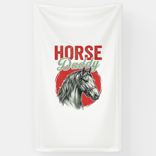 Vintage-Hengst-Daddy-Gravur Banner (Vertikal)