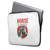 Vintage-Hengst-Daddy-Gravur Laptopschutzhülle (Vorderseite Links)
