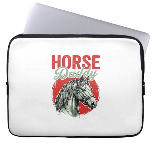 Vintage-Hengst-Daddy-Gravur Laptopschutzhülle (Vorderseite)
