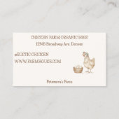 Vintage Henne- und Eierlandwirtschaft Visitenkarte (Rückseite)