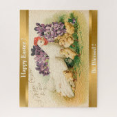 Vintage Hennen und Hühner Ostern Puzzle (Vertikal)