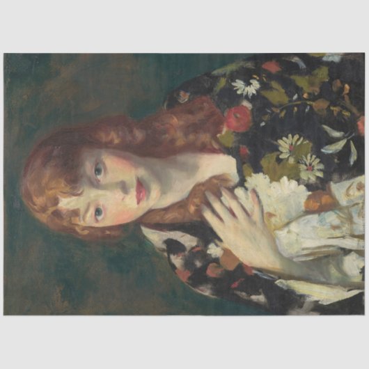 Vintage Henri-Frau Dame Dekoupage Tissue Paper Seidenpapier (Vorderseite)