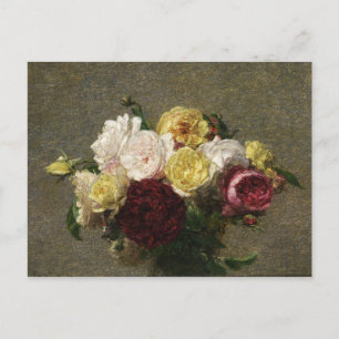 Vintage Henri Latour Bouquet of Roses Postkarte