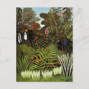 Vintage Henri Rousseau Exotische Landschaft Postkarte