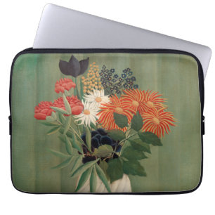 Vintage Henri Rousseau Kunstprint in Altgrün mit B Laptopschutzhülle