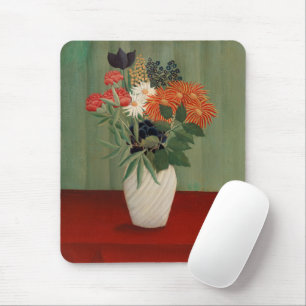 Vintage Henri Rousseau Kunstprint in Altgrün mit B Mousepad